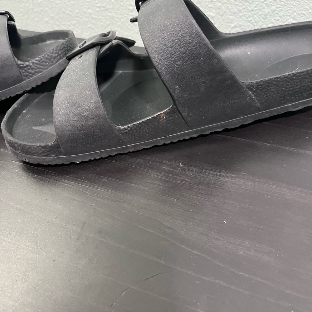 Black Double Strap Sandals (Birkenstock look alike) women’s size 7 adjustable - Picture 7 of 10